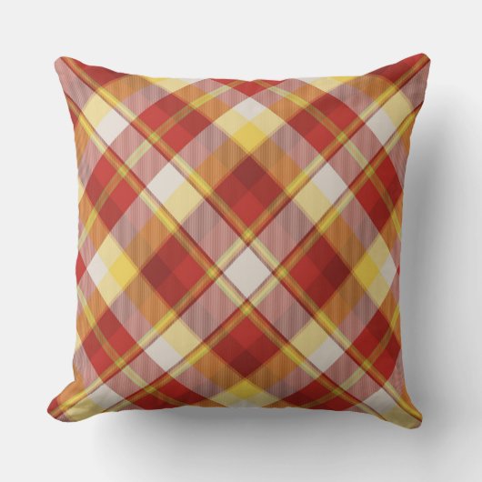 赤、黄、緑、黄金の紅葉 クッション (正面)