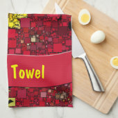 赤、黄、金ゴールドミニボックス キッチンタオル (四つ折り)