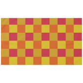 赤、黄、金ゴールド、オレンジの小さな正方形 テーブルクロス (正面(横))