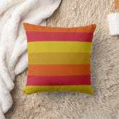 赤、黄、金ゴールド、オレンジストライプ色 クッション (ブランケット)