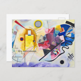 赤、黄、青のカンディンスキーの情緒的交響曲 ポストカード