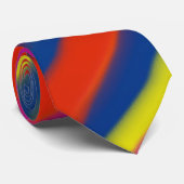 赤 黄 青の抽象的なストライプ ネクタイ (ロール)