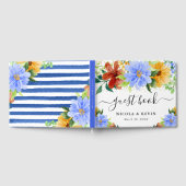 赤、黄、青の結婚花 ゲストブック (全面)