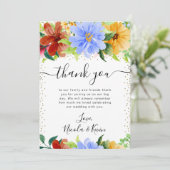 赤、黄、青の結婚花 サンキューカード (スタンド正面)