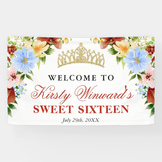 赤、黄、青の花ようこそ甘い16 横断幕 (横)