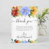 赤、黄、青の花誕生日 サンキューカード (スタンド正面)