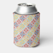赤 黄 青 モロッコ タイル パターン 缶クーラー (缶裏面)