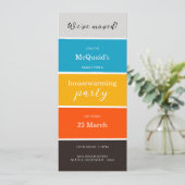 赤 黄 青 新居祝いパーティー招待状 招待状 (スタンド正面)