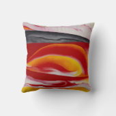 赤、黄、黒のストリーク | ジョージアオキーフェ | クッション (裏面)