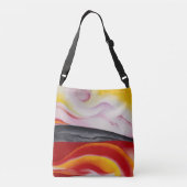 赤、黄、黒のストリーク | ジョージアオキーフェ | クロスボディバッグ (裏面)