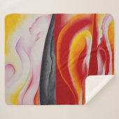 赤、黄、黒のストリーク | ジョージアオキーフェ | シェルパブランケット (正面(横))