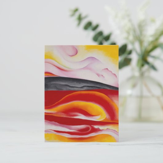 赤、黄、黒のストリーク | ジョージアオキーフェ | ポストカード (スタンド正面)