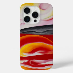 赤、黄、黒のストリーク   ジョージアオキーフェ   iPhone 15 PROケース