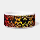 赤、黄、黒のダマスク ボウル (左)