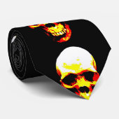 赤・黄・黒スカルポップ・アートのネクタイ ネクタイ (ロール)