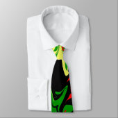 赤、黄、黒、緑の渦巻き ネクタイ (タイ)