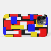 赤、黄、黒、青のジオメトリブロック Case-Mate iPhoneケース (裏面(横))