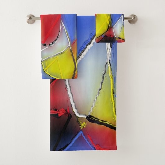 赤、黄、黒、青のタオル バスタオルセット (インサイチュ)