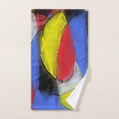 赤、黄、黒、青のタオル バスタオルセット (ハンドタオル)