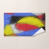 赤、黄、黒、青のタオル バスタオルセット (ハンドタオル)