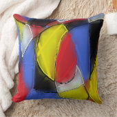 赤・黄・黒・青の枕 クッション (ブランケット)