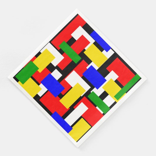 赤、黄、黒、青、緑のブロック (コーナー)