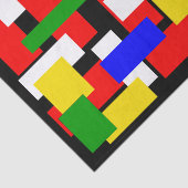 赤、黄、黒、青、緑のブロック 薄葉紙 (詳細)