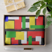 赤、黄、黒、青、緑のブロック 薄葉紙 (ギフト)