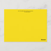 赤、黄、黒、青、緑の幾何学模様 ポストカード (裏面)