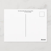 赤、黄、黒、青、緑の渦巻き ポストカード (裏面)