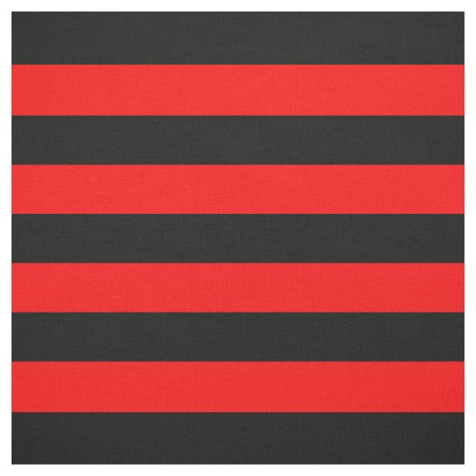 赤/黒のストライプ織物 ファブリック (見本)
