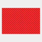 赤/黒のパターンのラッピング紙シートセット ラッピングペーパーシート (正面3)