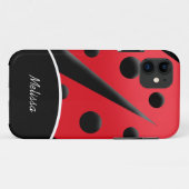 赤/黒のLadybug iPhone 5ケモダンース Case-Mate iPhoneケース (裏面(横))