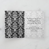 赤/黒ダマスコホリデー シーズンカード (内部)