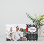 赤/黒ダマスコホリデー シーズンカード (スタンド正面)