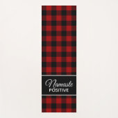 赤、黒バッファロープレイドヨガマット2 ヨガマット (正面)