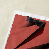 赤&黒モダンビーチまたはバスタオル ビーチタオル (インサイチュ)