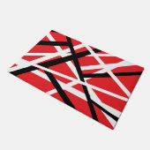 赤、黒、および白のグラフィック ドアマット (アングル)