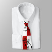 赤、黒、および白 |同心円ネックタイ ネクタイ (タイ)