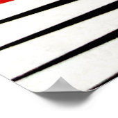 赤、黒、および黄色のアートワーク ポスター (角)