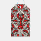 赤、黒、アイボリーの甲殻類 ギフトタグ (裏面)
