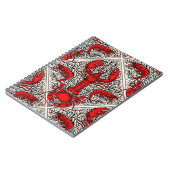 赤、黒、アイボリーの甲殻類 ノートブック (左側)