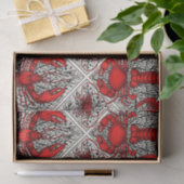 赤、黒、アイボリーの甲殻類 薄葉紙 (ギフト)