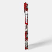 赤、黒、アイボリーの甲殻類 Case-Mate iPhoneケース (裏面 / 左)