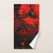 赤、黒、グレーの大理石抽象芸術 バスタオルセット (ハンドタオル)