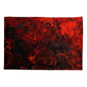 赤、黒、グレーの大理石抽象芸術 枕カバー (裏面)