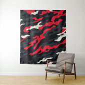赤 黒 グレー 白 カモフラージュ カモ柄 タペストリー (インサイチュ)