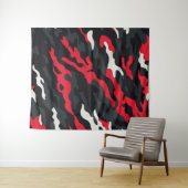 赤 黒 グレー 白 カモフラージュ カモ柄 タペストリー (インサイチュ(横))