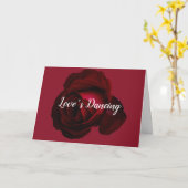 赤、黒、バラバレンタイン カード (黄色い花)