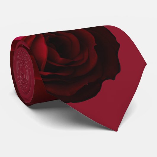 赤、黒、バラ ネクタイ (ロール)